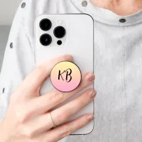 Personalized Yellow to Pink Gradient Faded PopSocket