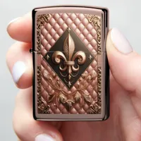 Luxe Gold & Pink Leather  Zippo Lighter