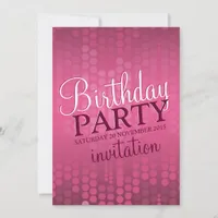 v.2 Pink Bokeh Sparkle Birthday Invitation