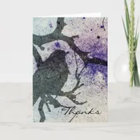 Grackle Grunge, thanks Thank You Card