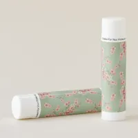 Cherry Blossoms in Pink and Teal Lip Balm