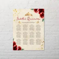 Vintage Quinceañera Table Seating Chart 