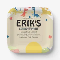 Dinosaur Lover 6th Birthday Party  Paper Plates