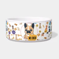 Custom French Bulldog Dog Bowl – Funny Woof Design