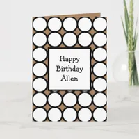 Modern Abstract Personalized Happy Birthday Card