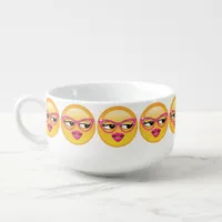 Emoji Flirty Girl ID227 Soup Mug