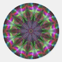 Geometric Rainbow Round Sticker