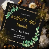 Black Modern Women's Day Brunch Invitation