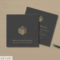 Modern Luxury Logo Square Business Card