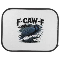 Gothic Crow Funny Humor F-Caw-F Essential Minimal  Car Floor Mat
