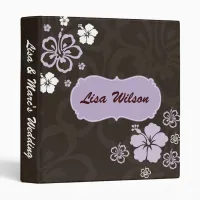 Wedding Planner hibiscus mocha Binder