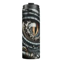 Steampunk Dragon Eye Closeup Ai Art Thermal Tumbler