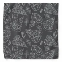 Italian Trattoria Pizza Slices Pattern Chef Bandana