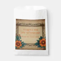 Elegant Vintage Floral Wedding  Favor Bag