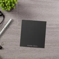Black white name notepad