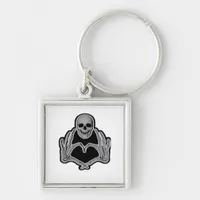 Skeleton Heart Hands  Classic Keychain