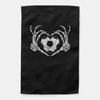 Soccer Heart Skeleton Hand Halloween Costume  Garden Flag