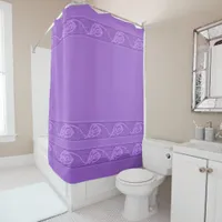 Celtic Knotwork Fish in Purple  Shower Curtain