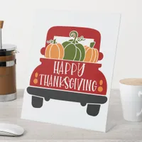 Thanksgiving Truck Pedestal Sign