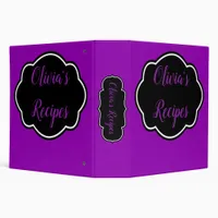 Vibrant, Bold Fuchsia Purple Personalized 3 Ring Binder