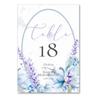 TABLE NUMBER | Watercolor Lavender - Dusty Blue