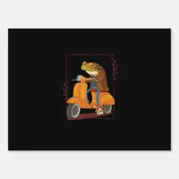 Frog  Scooter Mushroom Goblincore Academia Aesthet Sign
