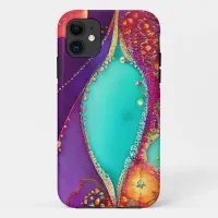 Pretty Abstract Beachy Art iPhone 11 Case