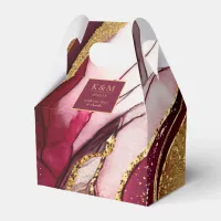 Abstract Sparkling Wedding Wine Red ID1018 Favor Boxes