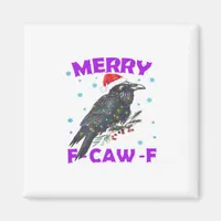 Funny Crow Christmas Classic Vintage Style Magnet