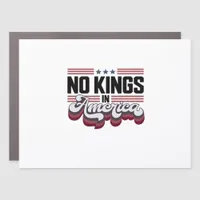 No Kings In America USA Retro Classic Car Magnet