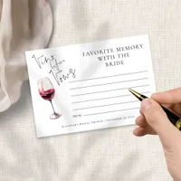 Favorite Memory Vino before Vows Bridal Shower Card