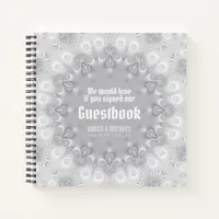 Fractal Lace Wedding Guestbook Notebook