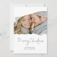 Modern Torn Photo 2026 Calendar Merry Christmas  Holiday Card