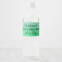 Personalized Green Baby Shower Bottle Labels