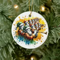 Eleven Pipers Piping | Twelve Days of Christmas Ceramic Ornament