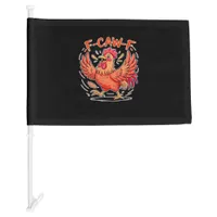 F-Caw-F Attitude Classic Retro Style Car Flag