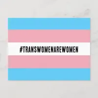 #TRANSWOMENAREWOMEN Flag Postcard