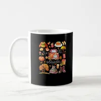 Tis The Season Pumpkin Leaves Autumn Coffee Mug