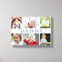 Best Father Ever – Father’s Day 6-Photo Collage Canvas Print