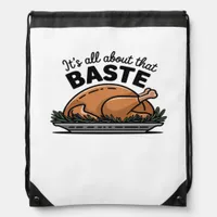 All About That Baste Christmas Classic Retro Look Drawstring Bag