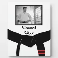 Martial Arts 3rd Degree Black Belt Red Stripes Plaque