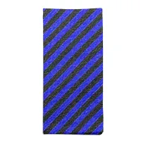 Thin Black and Blue Diagonal Stripes Napkin