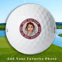 Golfer Dad Funny Personalized Photo Golf Balls