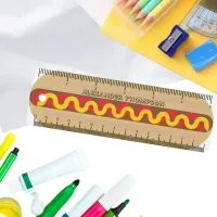 Hot Dog Colorful Food Novelty Personalized Kids Ruler