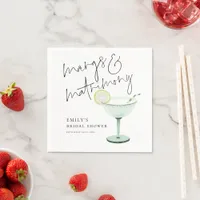 Margs and  Matrimony Margarita Bridal Shower  Napkins