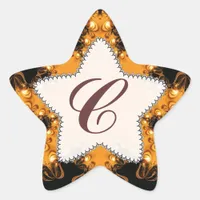 Sunset Lights Monogram Earth Star Sticker