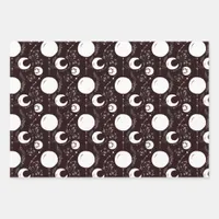 Night Magic Witchy Dark Boho Glam Celestial  Wrapping Paper Sheets