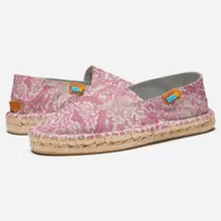 Paisley Pink Slip On Flats Casual Espadrilles