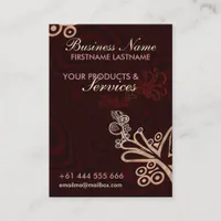 Groovy Liquid Floral Business Card