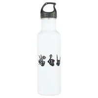 Peace And And Roll Skeleton Hands Classic Stainless Steel Water Bottle
